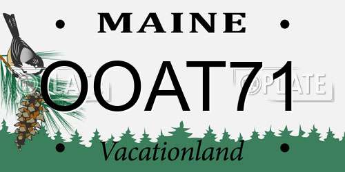 OOAT71 Maine License Plate