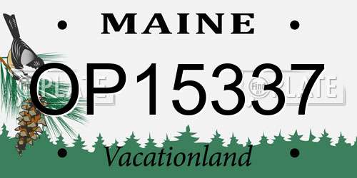 OP15337 Maine License Plate