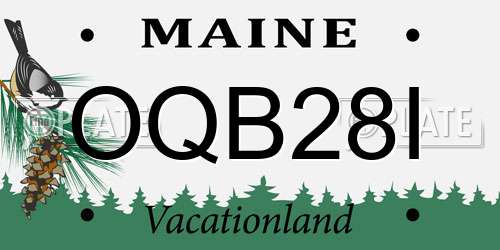 OQB28I Maine License Plate