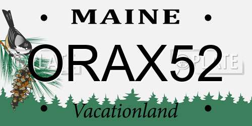 ORAX52 Maine License Plate