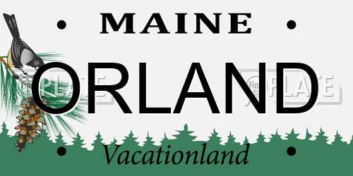 ORLAND Maine License Plate