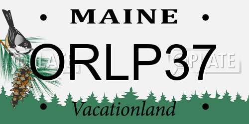 ORLP37 Maine License Plate
