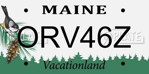 ORV46Z Maine License Plate