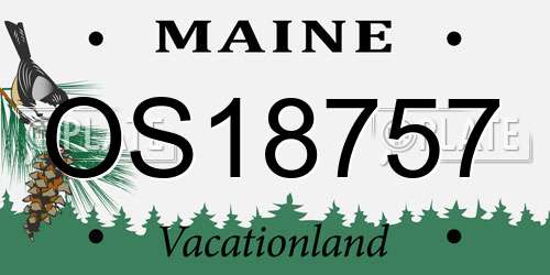 OS18757 Maine License Plate