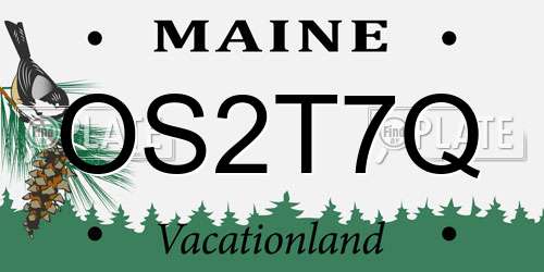 OS2T7Q Maine License Plate