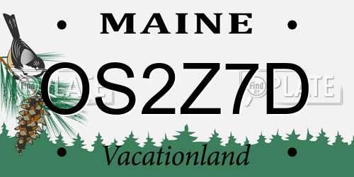 OS2Z7D Maine License Plate