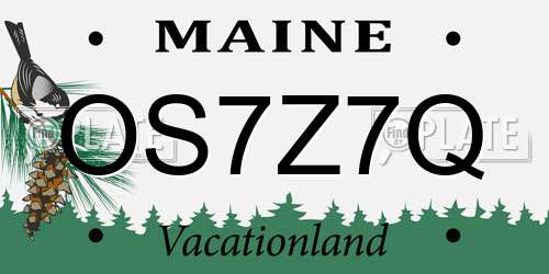 OS7Z7Q Maine License Plate