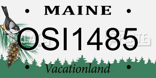 OSI1485 Maine License Plate