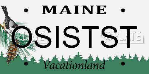 OSISTST Maine License Plate