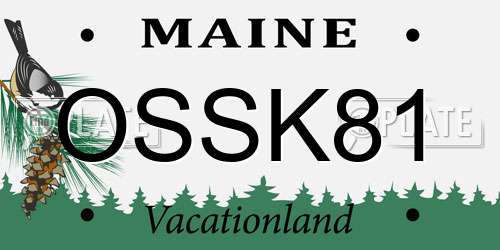 OSSK81 Maine License Plate