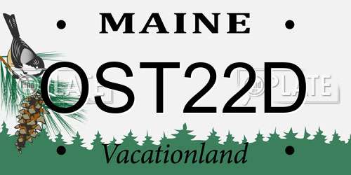 OST22D Maine License Plate