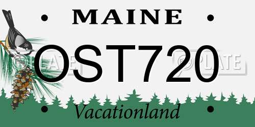 OST720 Maine License Plate