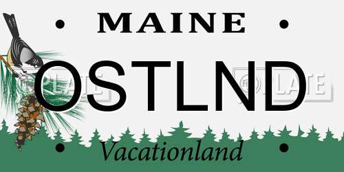 OSTLND Maine License Plate
