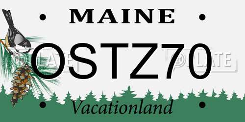 OSTZ70 Maine License Plate