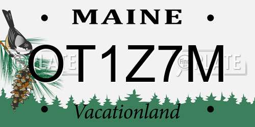 OT1Z7M Maine License Plate