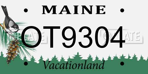 OT9304 Maine License Plate