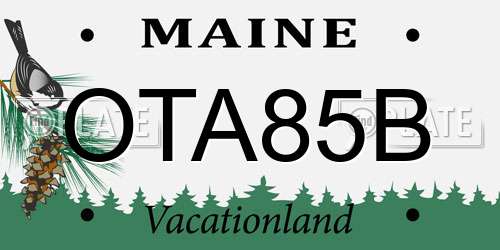 OTA85B Maine License Plate