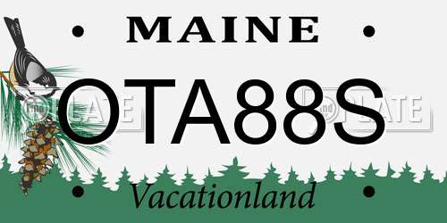 OTA88S Maine License Plate