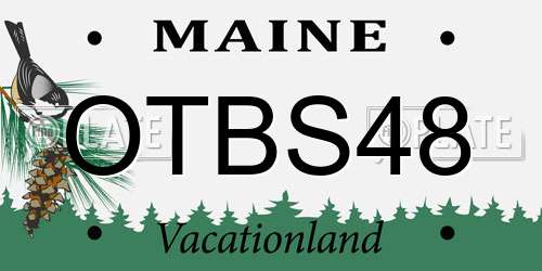 OTBS48 Maine License Plate