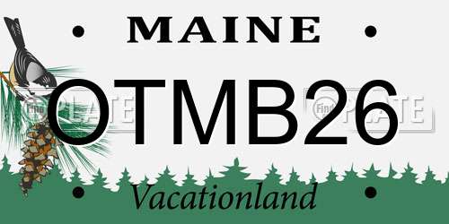 OTMB26 Maine License Plate