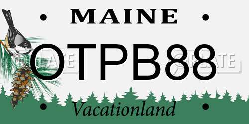 OTPB88 Maine License Plate