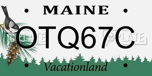 OTQ67C Maine License Plate