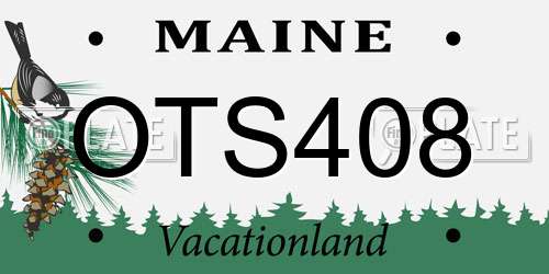 OTS408 Maine License Plate