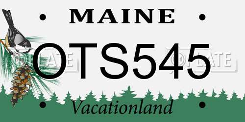 OTS545 Maine License Plate