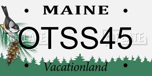 OTSS45 Maine License Plate