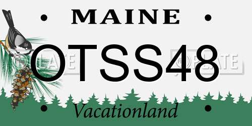 OTSS48 Maine License Plate