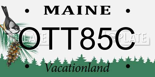 OTT85C Maine License Plate
