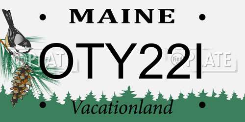 OTY22I Maine License Plate