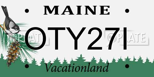 OTY27I Maine License Plate