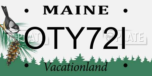 OTY72I Maine License Plate