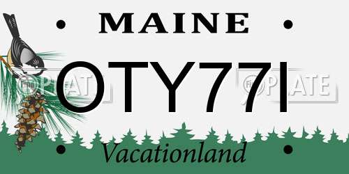 OTY77I Maine License Plate