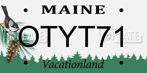 OTYT71 Maine License Plate