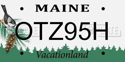 OTZ95H Maine License Plate