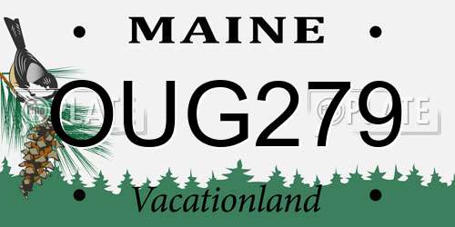 OUG279 Maine License Plate