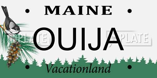 OUIJA Maine License Plate