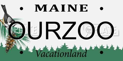 OURZOO Maine License Plate
