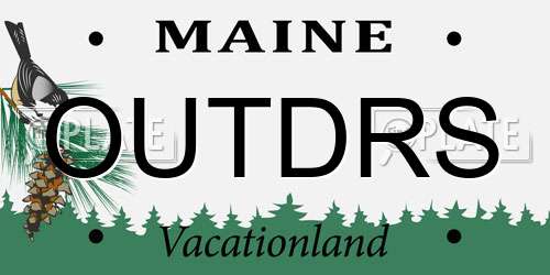 OUTDRS Maine License Plate