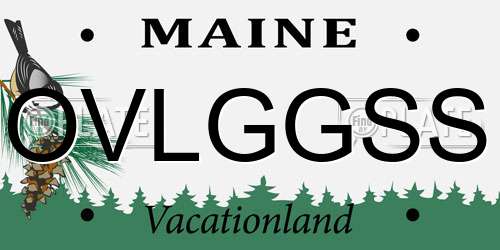 OVLGGSS Maine License Plate