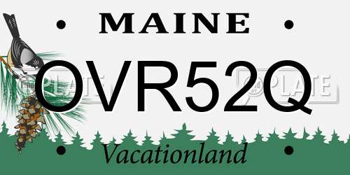 OVR52Q Maine License Plate