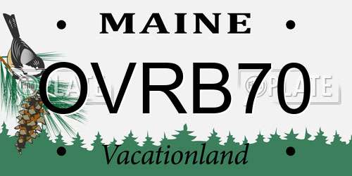 OVRB70 Maine License Plate