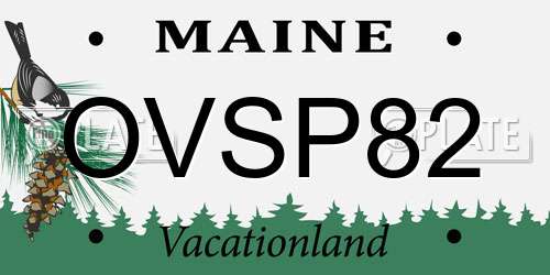OVSP82 Maine License Plate