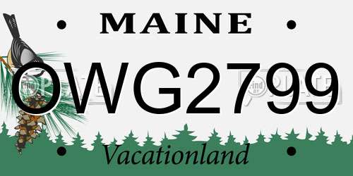 OWG2799 Maine License Plate