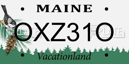 OXZ31O Maine License Plate