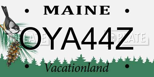 OYA44Z Maine License Plate