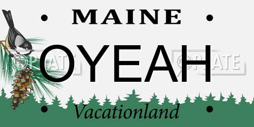 OYEAH Maine License Plate