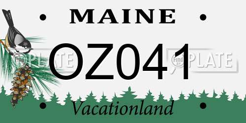 OZ041 Maine License Plate